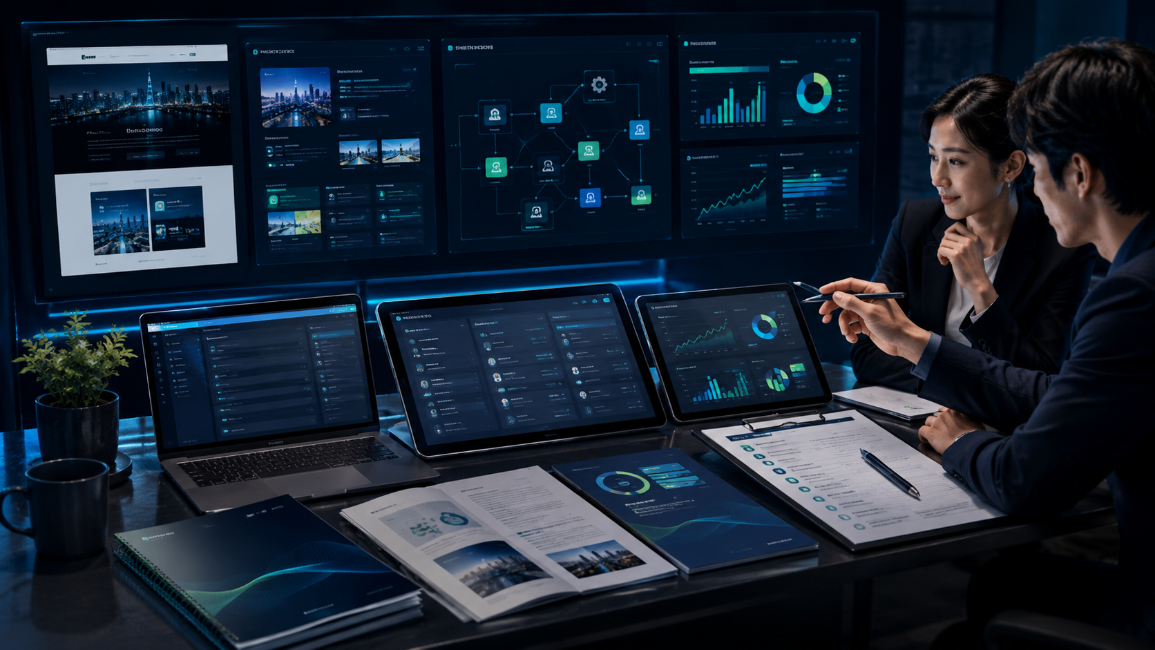 Digital deliverables including dashboards, interfaces, reports, and documentation